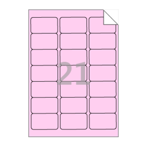 63.4 x 38.2 (mm) RV237P 분홍색 모조 시치미