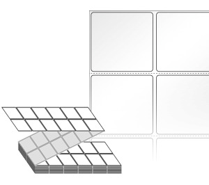 50 x 48 (mm) ZL050048LG 흰색 아트 광택지 [6,000라벨/Box]