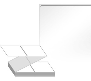 80 x 124 (mm) ZL80124LG 흰색 아트 광택지 [1,000라벨/Box]