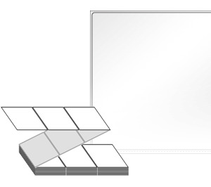100 x 107 (mm) ZL100107LG 흰색 아트 광택지 [1,500라벨/Box]