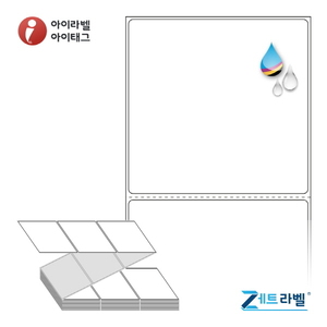 100 x 98 (mm) ZJ10098WU 흰색 무광방수 잉크젯(잉크젯 전용) [1,200라벨/Box]