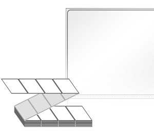 80 x 73 (mm) ZL8073LG 흰색 아트 광택지 [2,000라벨/Box]