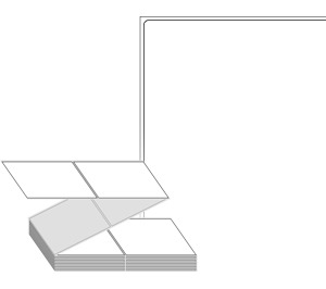 80 x 124 (mm) ZL80124DT 흰색 감열지 [1,000라벨/Box]