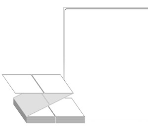 100 x 124 (mm) ZL100124DT 흰색 감열지 [1,000라벨/Box]