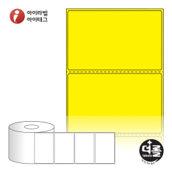 RS8554YDT, 노란색 감열라벨, 85 x 54 (mm), 지관 : 40mm [1,000라벨/Roll]
