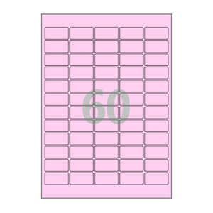 38.1 x 19.1 (mm) CL562P 분홍색 모조지