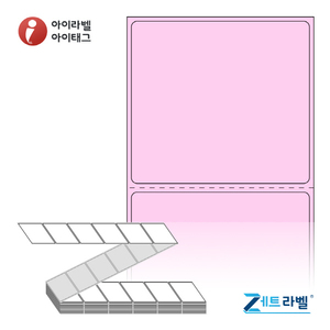 ZL6056PDT, 분홍색 감열지, 60 x 56 (mm) [3,000라벨/Box]