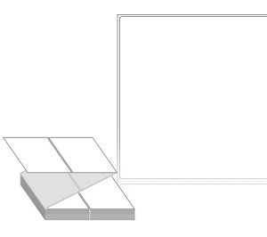 110 x 111 (mm) ZL110111DT 흰색 감열지 [1,000라벨/Box]
