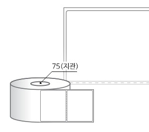 RL8073DT 라벨크기: 80 x 73 (mm) , 지관: 75mm [2,000라벨/Roll]