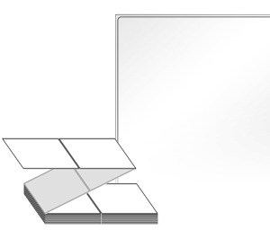 100 x 149 (mm) ZL100149LG 흰색 아트 광택지 [1,000라벨/Box]