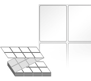 50 x 67 (mm) ZL050067LG 흰색 아트 광택지 [4,000라벨/Box]
