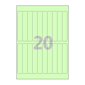 20 x 120 (mm) CL620G 연녹색 모조지
