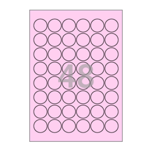 Φ30 (mm) 원형 CL586P 분홍색 모조지