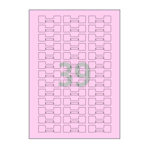 51 x 16 (mm) 사각아령 SL739P 분홍색 모조지