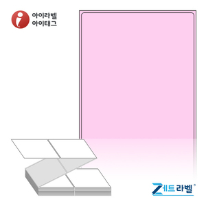 ZL80124PDT, 분홍색 감열지, 80 x 124 (mm) [1,000라벨/Box]