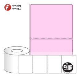 RL10080PDT, 분홍색 감열라벨, 100 x 79.55 (mm), 지관 : 75mm [1,000라벨/Roll]