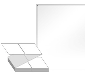 100 x 124 (mm) ZL100124LG 흰색 아트 광택지 [1,000라벨/Box]
