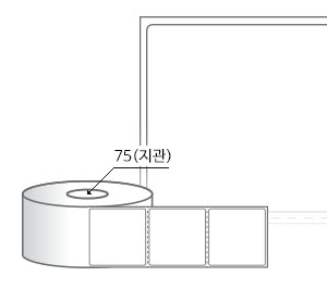 RL7065DT 라벨크기: 70 x 65 (mm) , 지관: 75mm [2,000라벨/Roll]