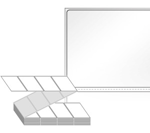 70 x 61 (mm) ZL7061LG 흰색 아트 광택지 [2,000라벨/Box]