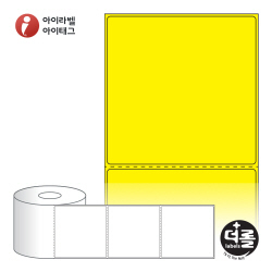 RS9090YDT, 노란색 감열라벨, 90 x 90.133 (mm), 지관 : 40mm [750라벨/Roll]