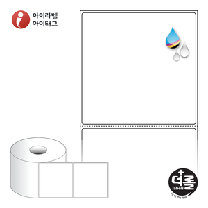 100 x 98 (mm)더롤라벨 RJ10098WU 흰색 무광 방수 잉크젯 1Roll 잉크젯 라벨프린터 전용