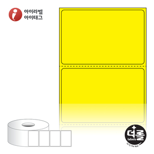 60 x 39.3 (mm)더롤라벨 RS6039YDT 노란색 감열라벨 - 리본 불필요
