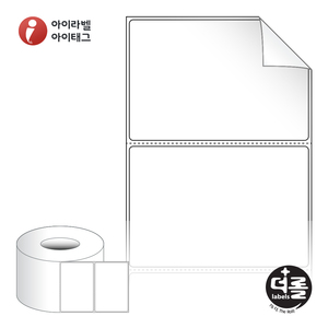 90 x 60.5 (mm)더롤라벨 RL9061RVDT 흰색 시치미 감열라벨 - 리본 불필요