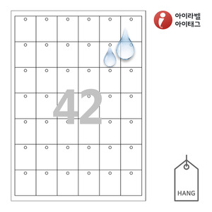 33 x 40 (mm)아이태그 TLH0421WP 행태그 흰색(115μm) 방수 레이저 레이저 프린터 전용