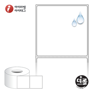 80 x 79.55 (mm)더롤라벨 RL8080PPDT 흰색 무광 방수 감열 - 리본 불필요