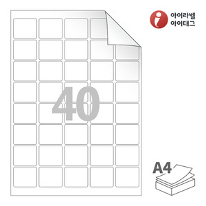 아이라벨 RV858 A4라벨 스티커 라벨지 흰색 모조 시치미 잉크젯, 레이저 프린터 겸용