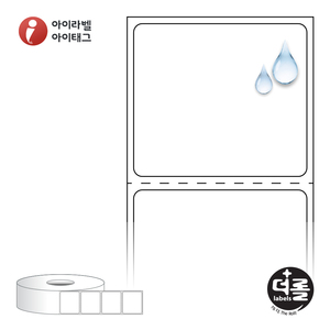 40 x 35 (mm)더롤라벨 RS4035PP (40지관) 흰색 무광 방수 열전사라벨 - 리본 필요