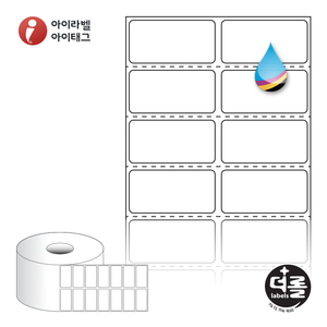 40 x 20 (mm)더롤라벨 RJ040020 흰색 모조 잉크젯 1Roll 잉크젯 라벨프린터 전용
