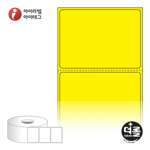 60 x 43.567 (mm)더롤라벨 RS6044YDT 노란색 감열라벨 - 리본 불필요