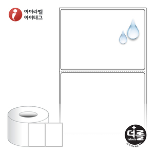 90 x 64.733 (mm)더롤라벨 RL9065PPDT 흰색 무광 방수 감열 - 리본 불필요