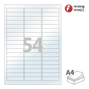 62.5 x 15 (mm)아이라벨 PL254 A4라벨 스티커 라벨지 투명 라벨지키미, 프린터용 아님
