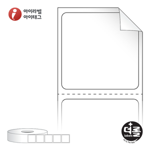 30 x 30 (mm)더롤라벨 RS3131RVDT 흰색 시치미 감열라벨 - 리본 불필요