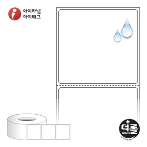 60 x 56.267 (mm)더롤라벨 RL6056PPDT 흰색 무광 방수 감열 - 리본 불필요