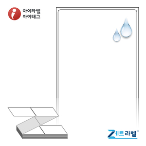 65 x 136 (mm)제트라벨 ZL65136PP 흰색 무광 방수 열전사라벨 - 리본 필요