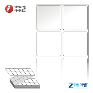 40 x 39.333 (mm)제트라벨 ZL040039LG Z라벨 스티커 라벨지 흰색 광택 열전사라벨 1Box Thermal Transfer - 리본 필요