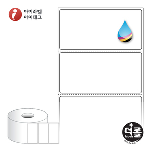80 x 39.333 (mm)더롤라벨 RJ8040 흰색 모조 잉크젯 1Roll 잉크젯 라벨프린터 전용