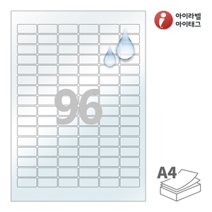 30 x 14 (mm)아이라벨 CL566LT A4라벨 스티커 라벨지 투명(50μm) 방수 레이저, 레이저 프린터 전용