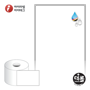100 x 149.4 (mm)더롤라벨 RJ100149WU 흰색 무광 방수 잉크젯 1Roll 잉크젯 라벨프린터 전용