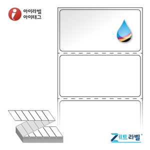 60 x 30.867 (mm)제트라벨 ZJ6031LG Z라벨 스티커 라벨지 흰색 고광택 잉크젯 1Box 잉크젯 라벨프린터 전용