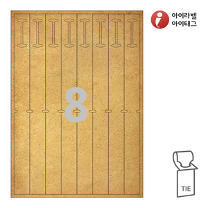 25 x 287 (mm)아이태그 TLT0081KR 갈색 크라프트 잉크젯, 레이저 프린터 겸용