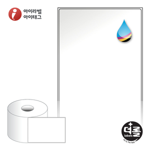 100 x 149.4 (mm)더롤라벨 RJ100149LG 흰색 고광택 잉크젯 1Roll 잉크젯 라벨프린터 전용