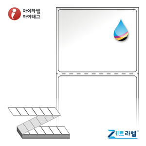 60 x 47.8 (mm)제트라벨 ZJ6048LG Z라벨 스티커 라벨지 흰색 고광택 잉크젯 1Box 잉크젯 라벨프린터 전용