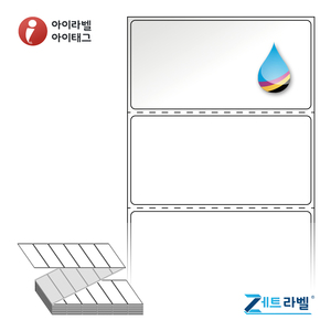 80 x 39.333 (mm)제트라벨 ZJ8040LG Z라벨 스티커 라벨지 흰색 고광택 잉크젯 1Box 잉크젯 라벨프린터 전용