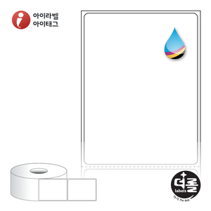 60 x 80 (mm)더롤라벨 RJ6080 흰색 모조 잉크젯 1Roll 잉크젯 라벨프린터 전용