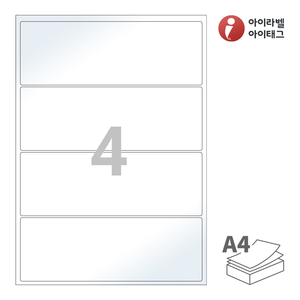 아이라벨 CL414LG A4라벨 스티커 라벨지 흰색 광택 레이저 , 레이저 프린터 전용