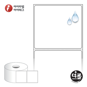 80 x 73 (mm)더롤라벨 RS8073PP 흰색 무광 방수 열전사라벨 - 리본 필요